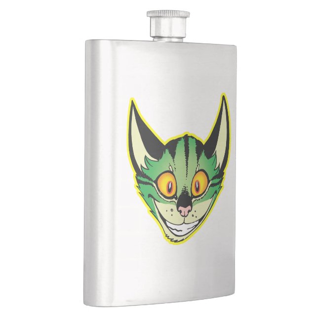 Fluorescent Cartoon Cat Classic Flask (Right)