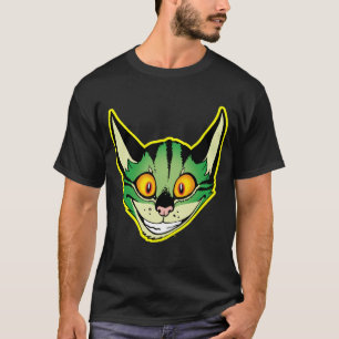 Fluorescent Cartoon Cat T-Shirt