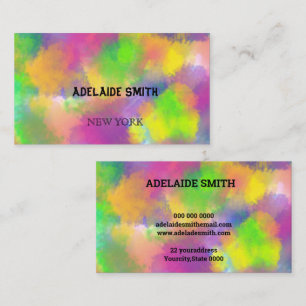 Fluorescent colour spectrum business card