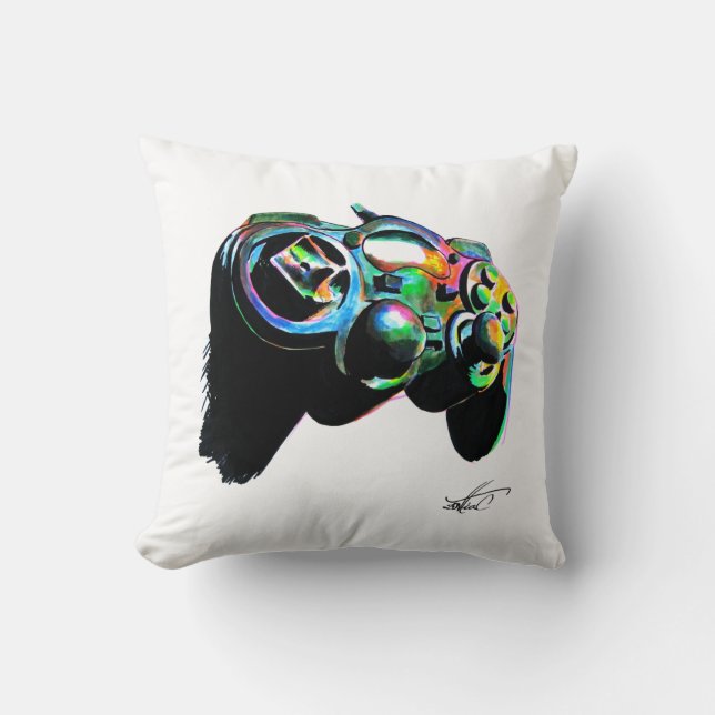 Fluorescent control of Playstation Cushion (Front)