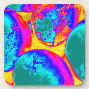 fluorescent eggs coaster