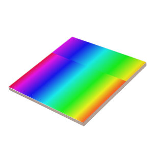 Fluorescent elegant rainbow colours ceramic tile