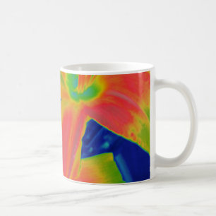 fluorescent flowers coffee mug