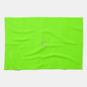 fluorescent green - add monogram tea towel