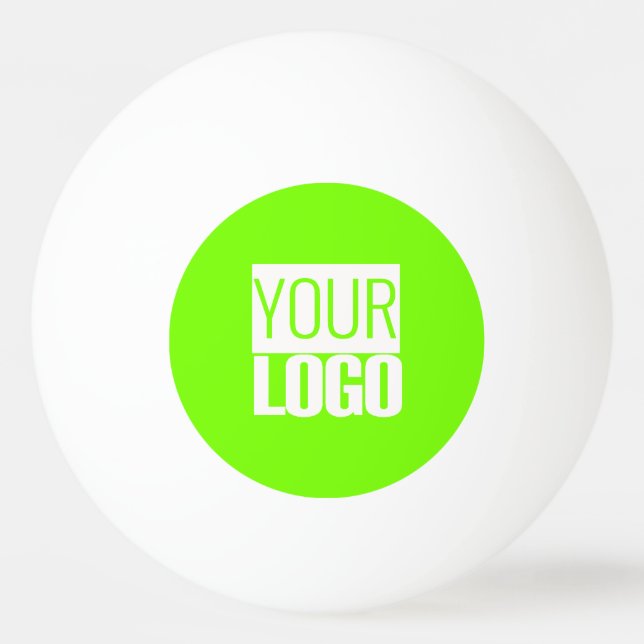 fluorescent green - add your  logo  ping pong ball (Front)