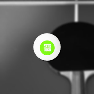 fluorescent green - add your  logo  ping pong ball