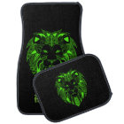 Fluorescent Green and Black Lion With Custom Text