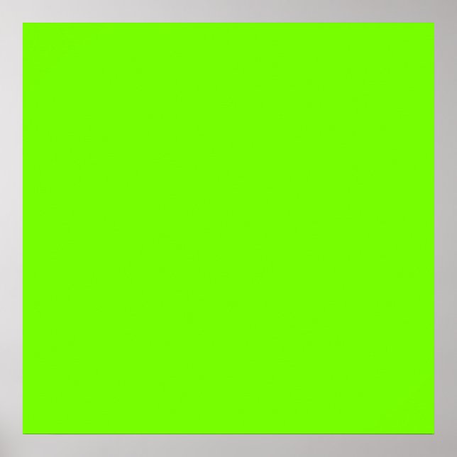 fluorescent green  background poster (Front)