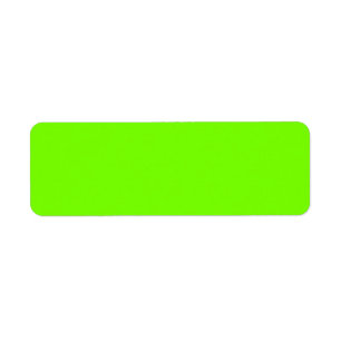 fluorescent -green background return address label