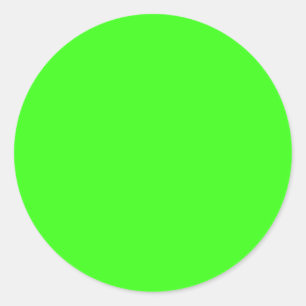 fluorescent green -blank  classic round sticker