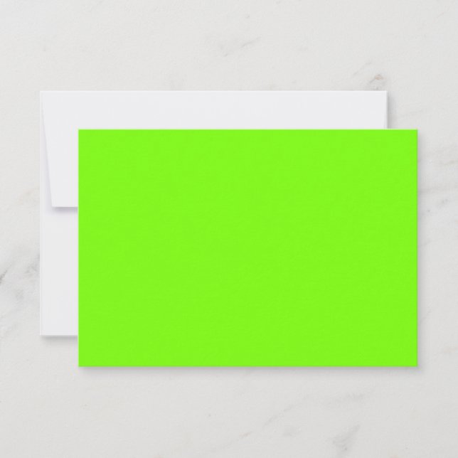 fluorescent -green blank invitation card (Front)