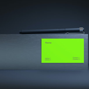 fluorescent green business card