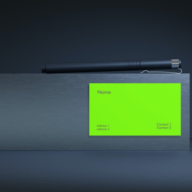 fluorescent green business card (Creator Uploaded)