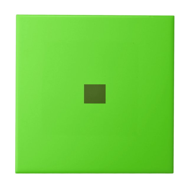 Fluorescent Green Ceramic Tile (Front)
