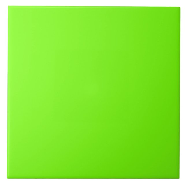Fluorescent Green Ceramic Tile (Front)
