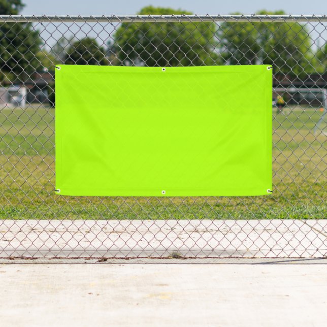 Fluorescent Green Solid Colour Banner (Insitu)