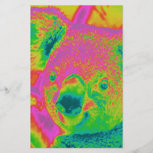 fluorescent koala bears stationery