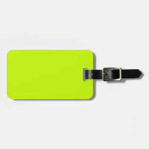 Fluorescent Lime Green Neon Yellow Personalised Luggage Tag