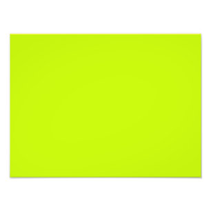 Fluorescent Lime Green Neon Yellow Personalised Photo Print
