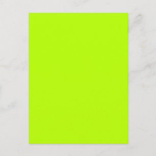 Fluorescent Lime Green Neon Yellow Personalised Postcard