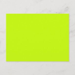 Fluorescent Lime Green Neon Yellow Personalised Postcard