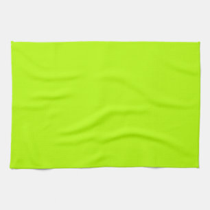 Fluorescent Lime Green Neon Yellow Personalised Tea Towel