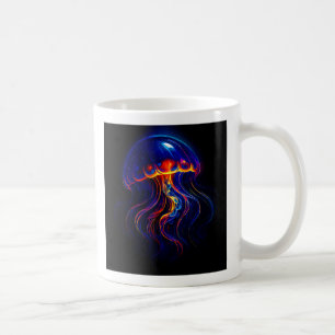 Fluorescent Medusa Sea Background Coffee Mug