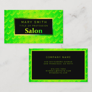 Fluorescent Neon Elegant Business Card