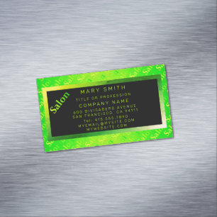 Fluorescent Neon Elegant Magnetic Business Card
