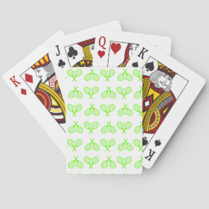 Fluorescent Neon Green Tennis Rackets Racquet Playing Cards