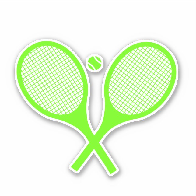 Fluorescent Neon Green Tennis Racquets Ball   (Front)