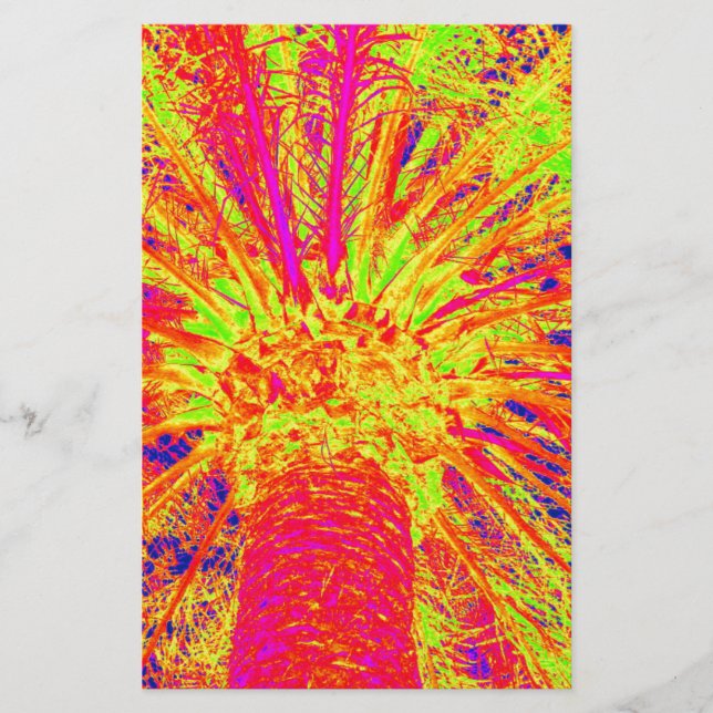 fluorescent palm stationery (Front)