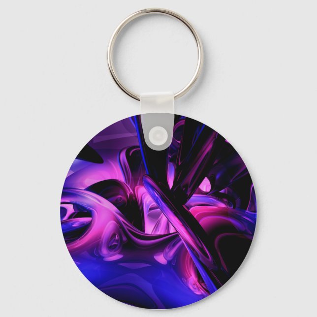Fluorescent Passions Abstract Keychain (Front)
