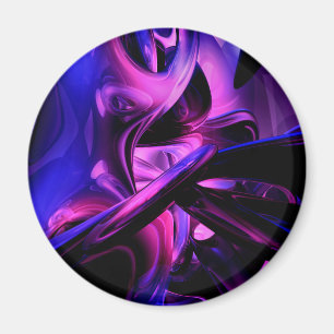 Fluorescent Passions Abstract Magnet