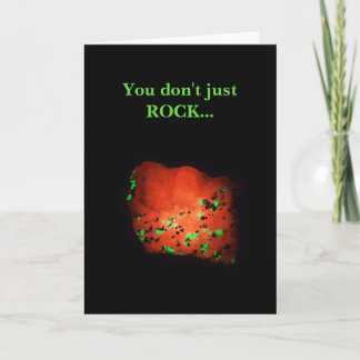 Fluorescent Rock under UV Light Greeting Card