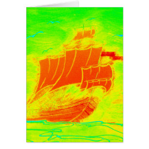 fluorescent sailboat