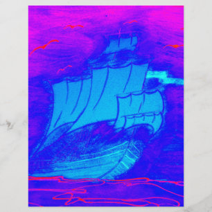 fluorescent sailboat 1