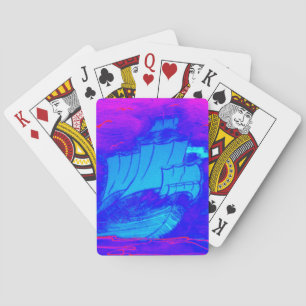 fluorescent sailboat 1 playing cards