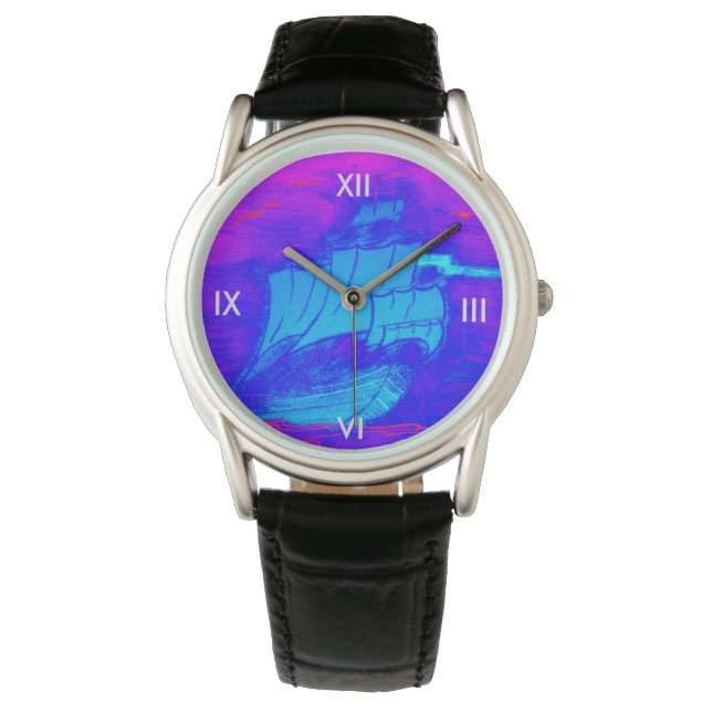 fluorescent sailboat watch (Front)