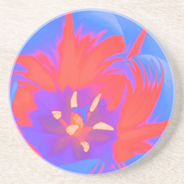Fluorescent Tulip Coasters (Front)