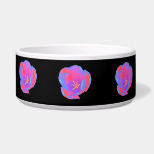 Fluorescent Tulip Dog Bowl
