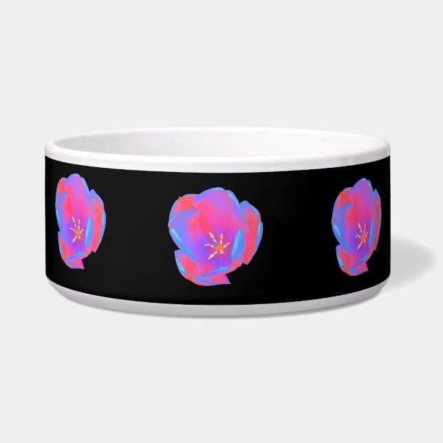 Fluorescent Tulip Dog Bowl (Front)