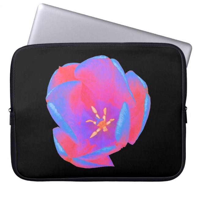 Fluorescent Tulip Laptop Bag (Front)