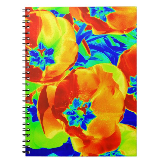 fluorescent tulips notebook (Front)