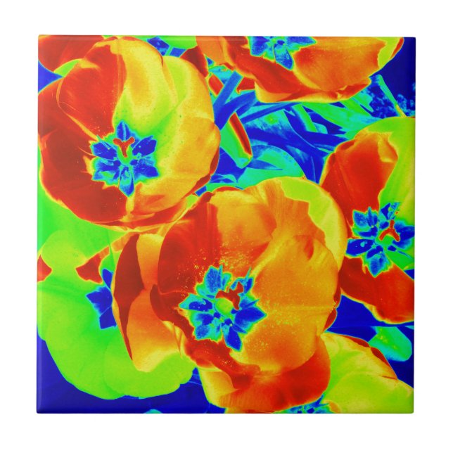 fluorescent tulips tile (Front)