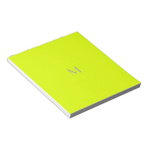 fluorescent yellow - add monogram notepad