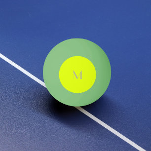 fluorescent yellow - add monogram ping pong ball