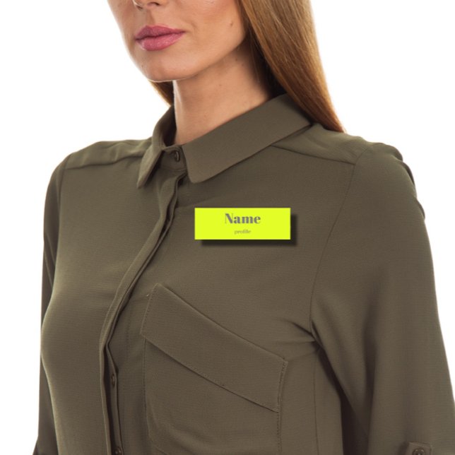 fluorescent yellow  bold name  tag (Creator Uploaded)