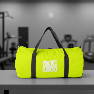 fluorescent yellow colour- add logo duffle bag