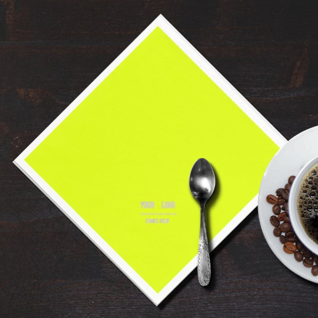 fluorescent  yellow  colour -  add logo napkins (Creator Uploaded)